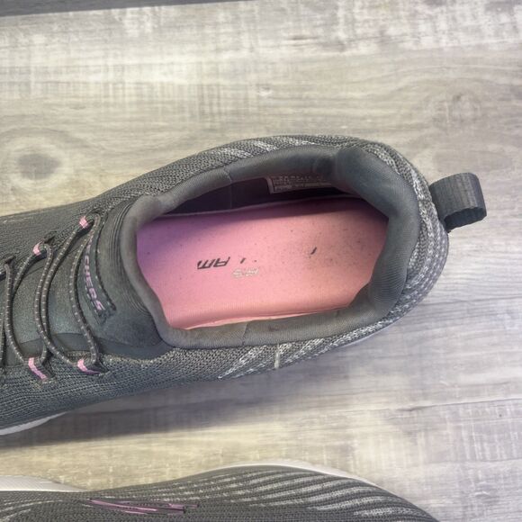 Skechers Summits Cool Dash Gray Light Pink Slip On Bungee Lace Shoes Womens Sz 9 - Picture 10 of 12